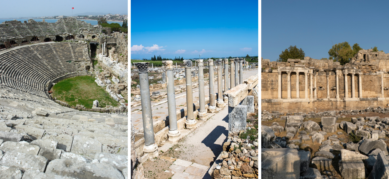 Perge , Aspendos , Side and Kursunlu waterfall